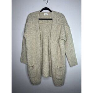 L.A. Hearts Women’s Cozy Beige Sweater Cardigan Wool Blend Size M/L